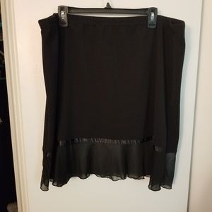 Black Skirt with Sheer Bottom